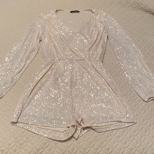 Opal sequins romper!